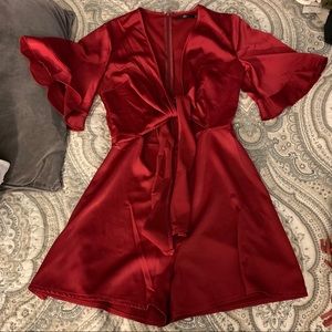 Missguided Tall Red Romper